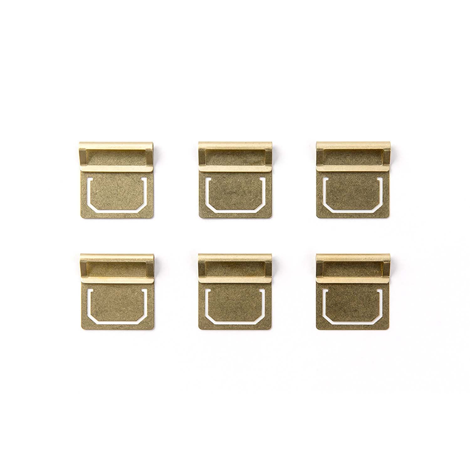 Traveler's Company - Set 6 Marcapáginas Latón - INDEX PLATE