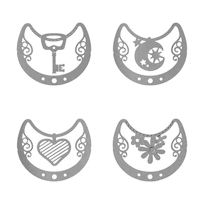 Midori - Set 16 clips acero grabados - Collares