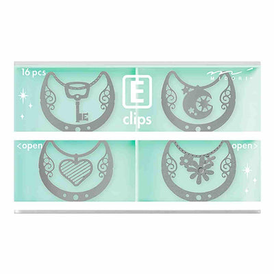 Midori - Set 16 clips acero grabados - Collares
