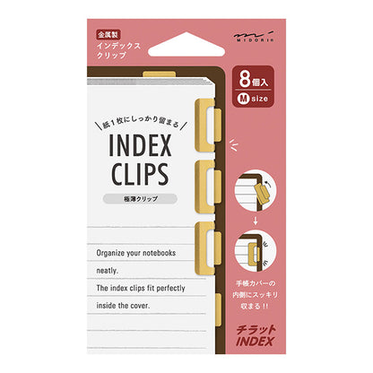 Midori - Set 8 marcapáginas metálicos - Chiratto Brass M