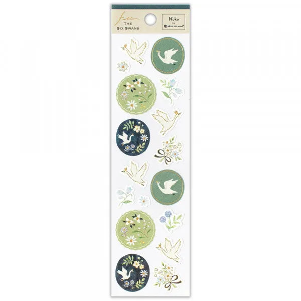 NB Co - Pegatinas tipo sello - Six Swans Fable