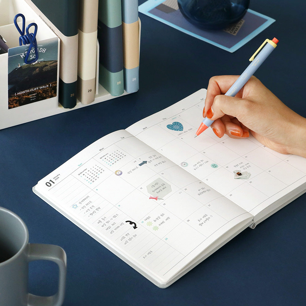 Iconic - Agenda Anual 2026 - Semana Vista - Flow Diary - Navy