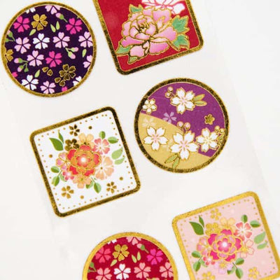 NB Co - Pegatinas Doradas - Flores Japonesas