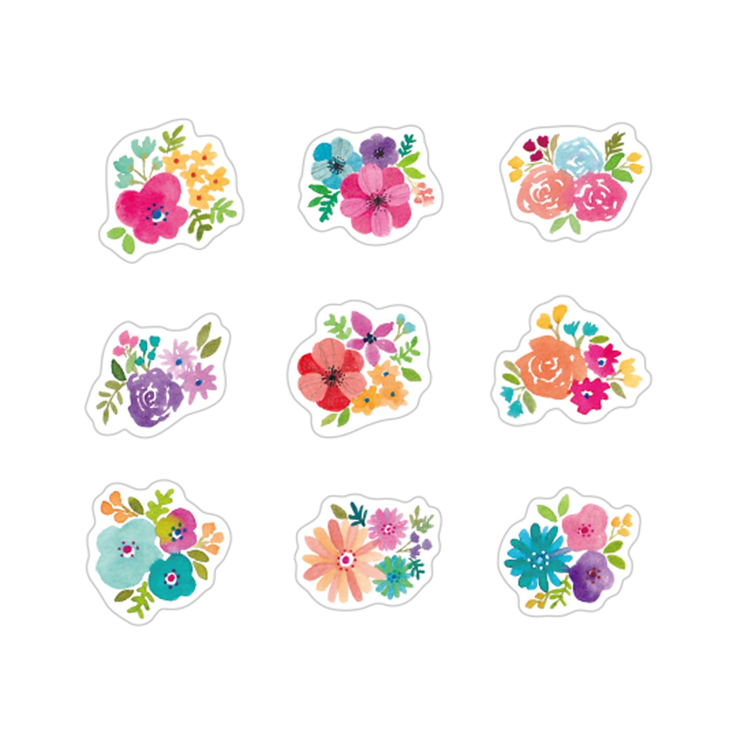 Papier Platz - Pegatinas Flake Sticker - Colorful Flower