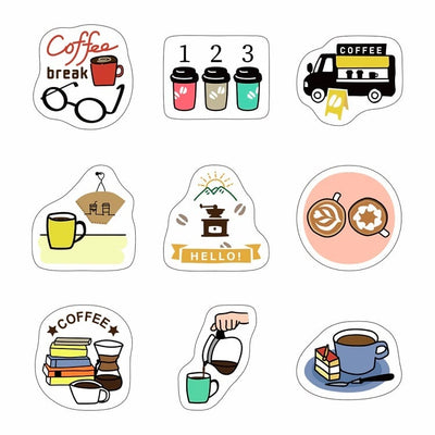 Papier Platz - Pegatinas Flake Sticker - Coffee Break