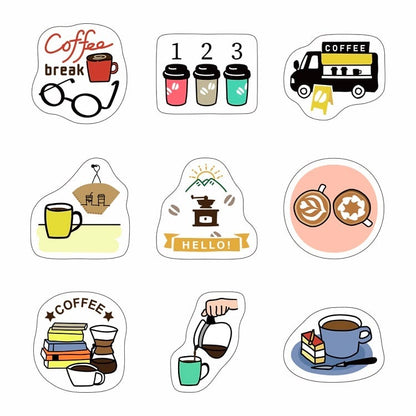 Papier Platz - Pegatinas Flake Sticker - Coffee Break