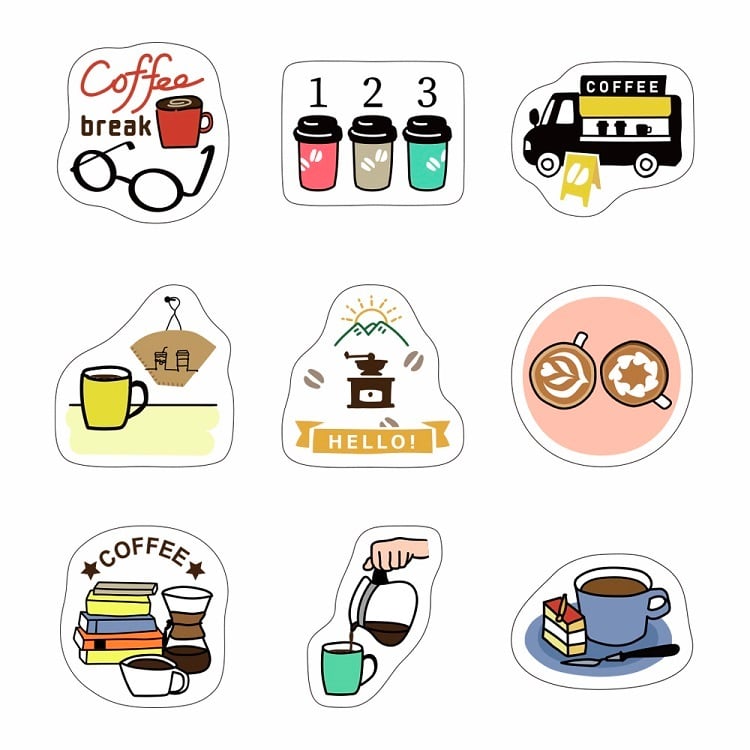 Papier Platz - Pegatinas Flake Sticker - Coffee Break