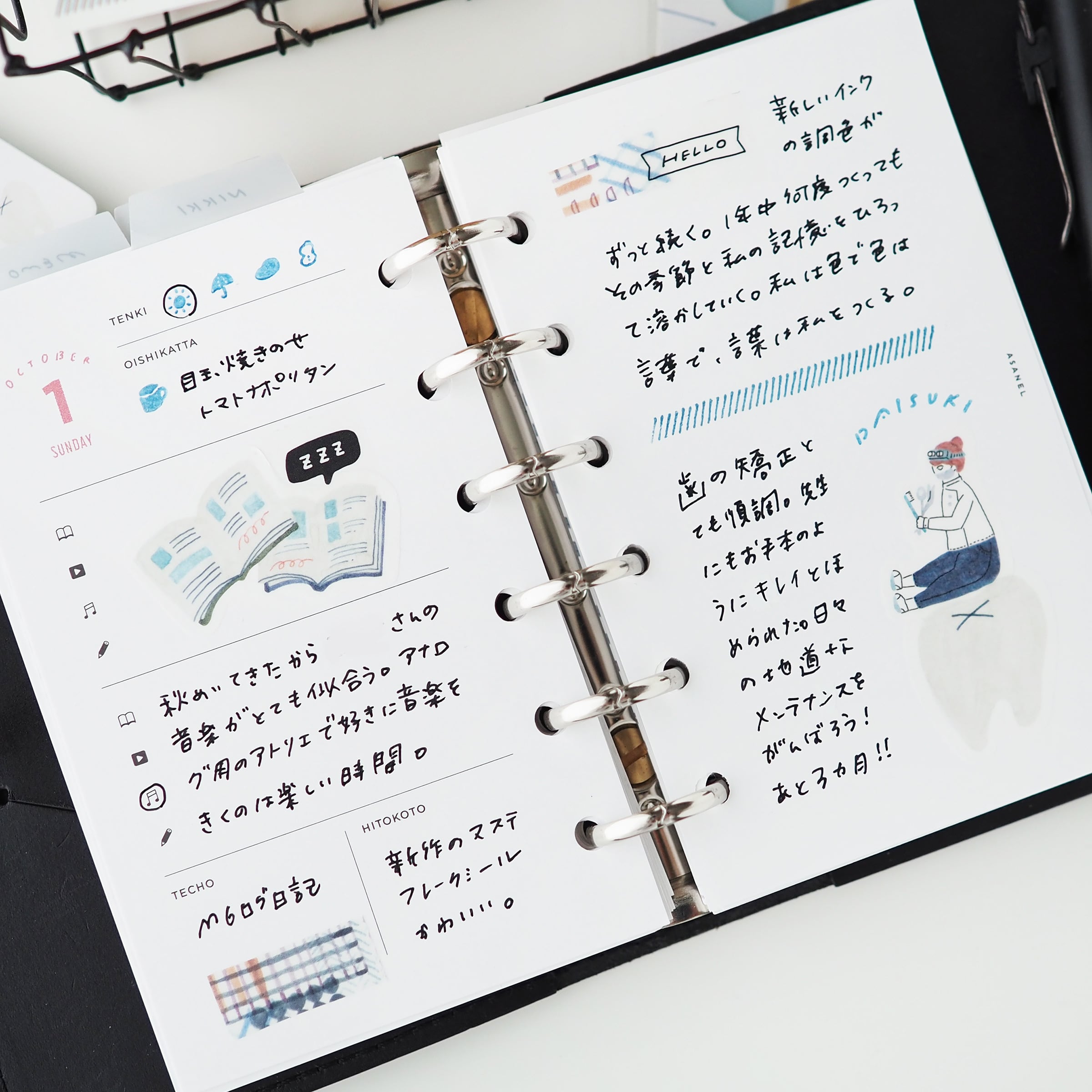 Papier Platz - Pegatinas Flake Sticker - Diary Time