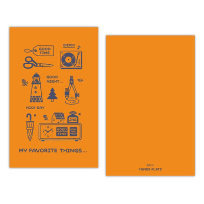 Papier Platz x Eric - Cuaderno Cuadros B7 - Favorite Things Amarillo