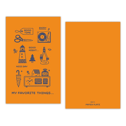 Papier Platz x Eric - Cuaderno Cuadros B7 - Favorite Things Amarillo