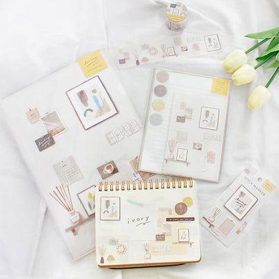 Mind Wave - Funda transparente A4 Marfil - Loving Room