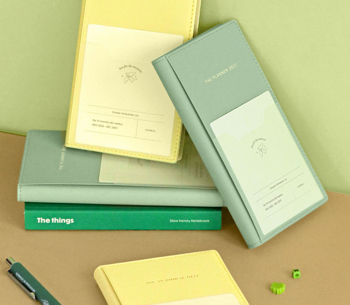Iconic - Agenda Anual 2027 - Semana Vista B6 - The Planner S - Cream Mint