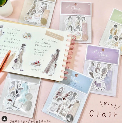 Z&K - Pegatinas 40 ud - Shopping - Clair Girl