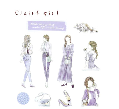 Z&K - Pegatinas 40 ud - Shopping - Clair Girl