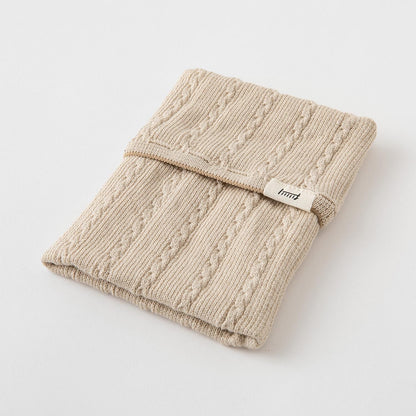 Midori - Estuche de Punto Beige - BookBand with Pockets HARAMAKI