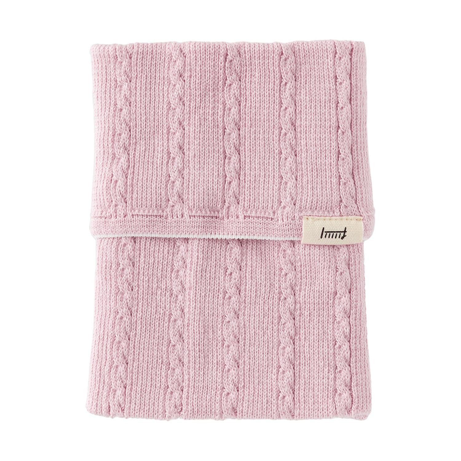 Midori - Estuche de Punto Rosa Pastel - BookBand with Pockets HARAMAKI