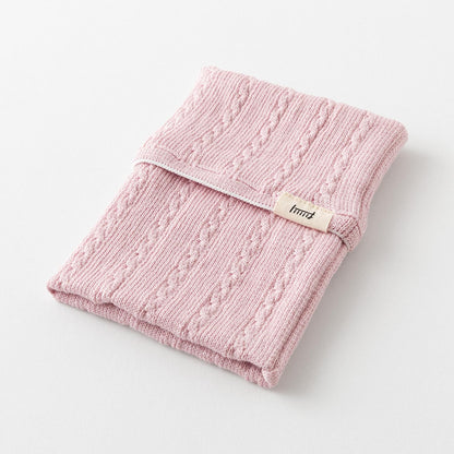 Midori - Estuche de Punto Rosa Pastel - BookBand with Pockets HARAMAKI