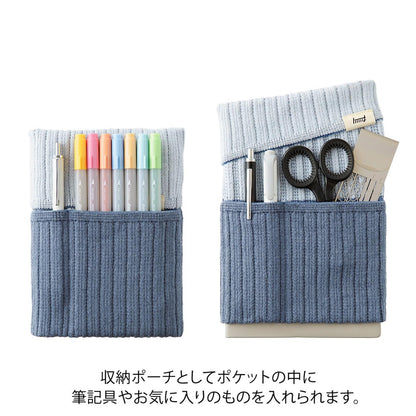 Midori - Estuche de Punto Azul - BookBand with Pockets HARAMAKI