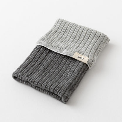 Midori - Estuche de Punto Gris - BookBand with Pockets HARAMAKI