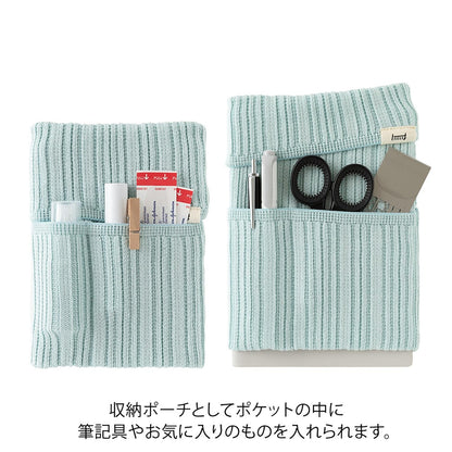 Midori - Estuche de Punto Azul Hielo - BookBand with Pockets HARAMAKI