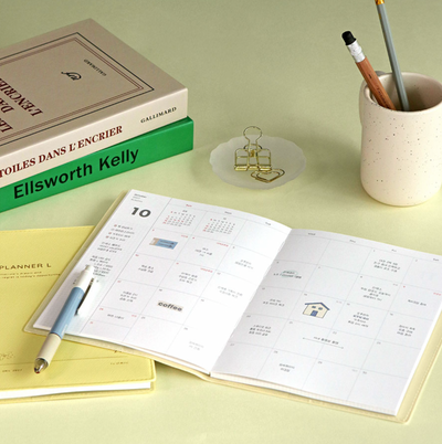 Iconic - Agenda Anual 2027 - Vista Mensual - The Planner L - Steel Blue
