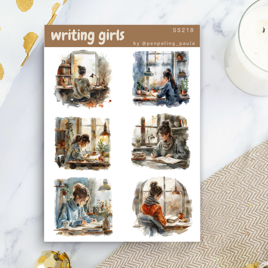 Penpaling Paula - Writing Girls - Hoja de pegatinas