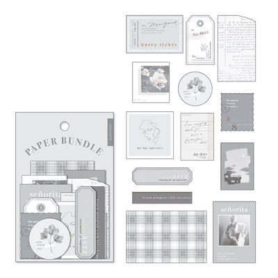 Mind Wave - Pegatinas Paper Bundle - Gray