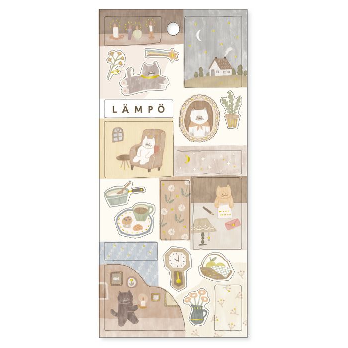 Mind Wave - Pegatinas LAMPO - Cat and Night