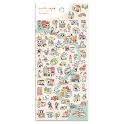 Mind Wave - Pegatinas Machi Map - Orange City