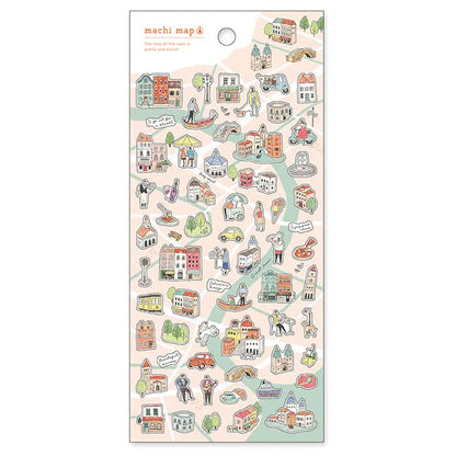 Mind Wave - Pegatinas Machi Map - Orange City