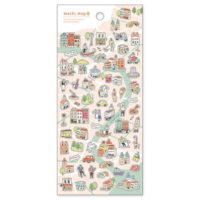 Mind Wave - Pegatinas Machi Map - Green City