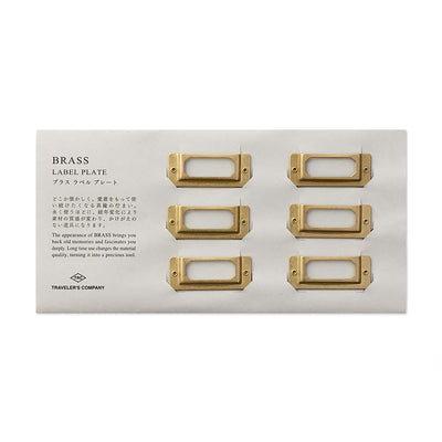 Traveler's Company - Placas para Etiquetas 6 Ud - LABEL PLATE