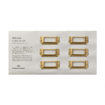 Traveler's Company - Placas para Etiquetas 6 Ud - LABEL PLATE