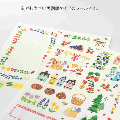 Midori - Pegatinas 2 hojas YURU LOG - Scandinavia