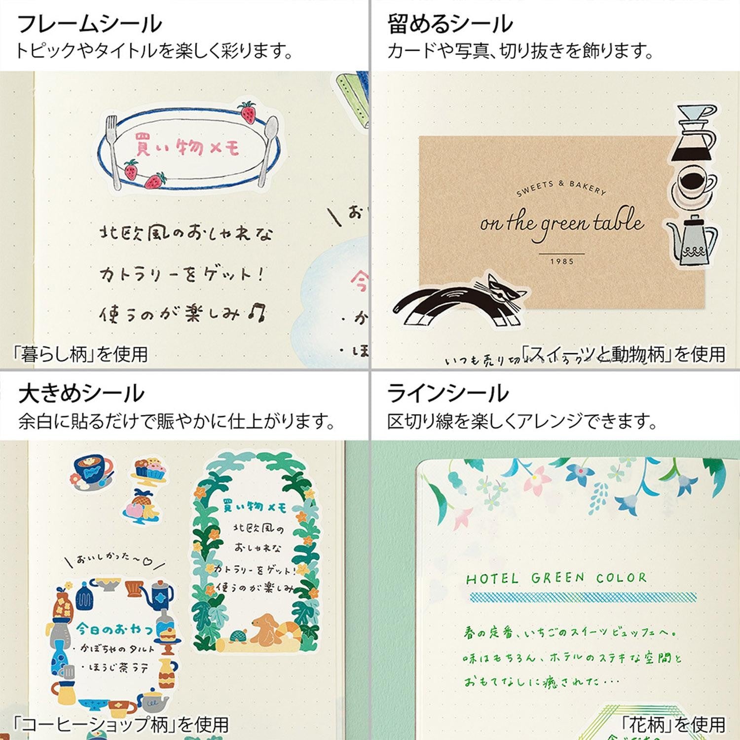 Midori - Pegatinas 2 hojas YURU LOG - Daily Life