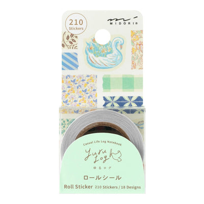 Midori - Pegatinas en rollo YURU LOG - Antique