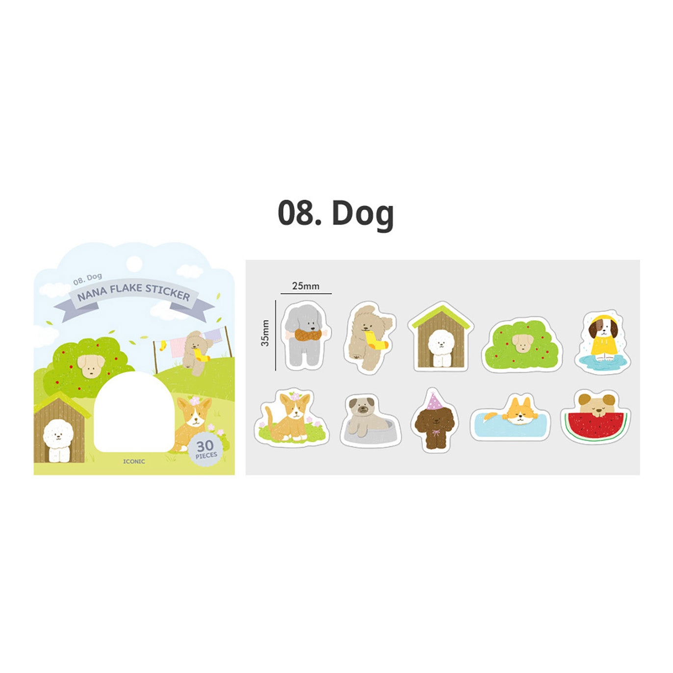 ICONIC - Pegatinas Nana Flake - 08 Dog