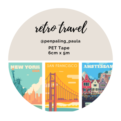 Penpaling Paula - Retro Travel - Cinta PET