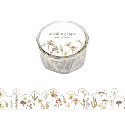Mind Wave - Washi Tape Troquelado - Flores Marrones