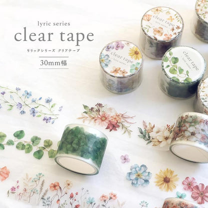 Mind Wave - Washi Tape Transparente 30 mm - Flower 3 - Lyric Series