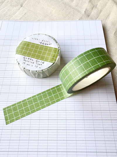 Nikki Dotti - Washi Tape - Green Grid