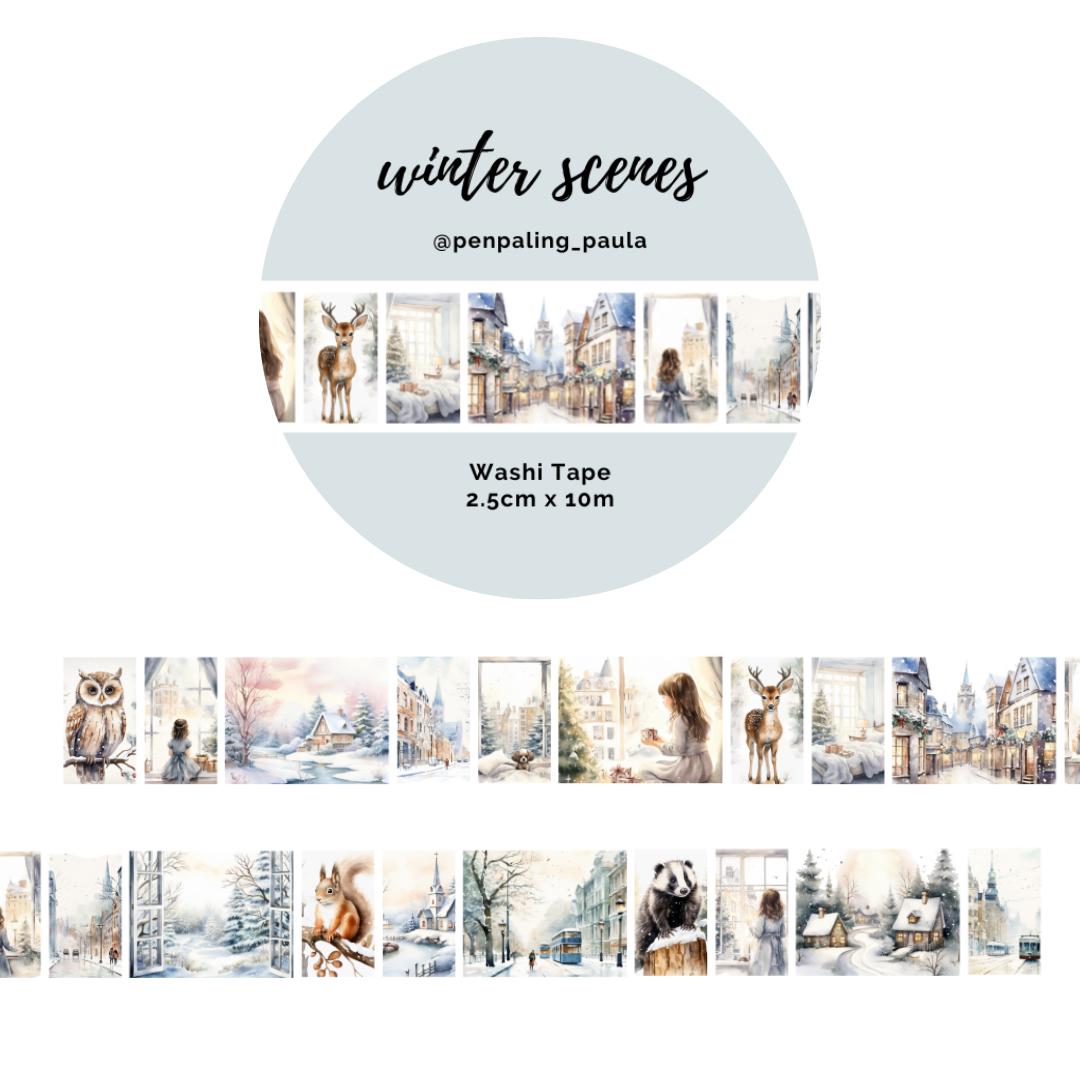 Penpaling Paula - Winter Scenes - Cinta adhesiva de 25 mm