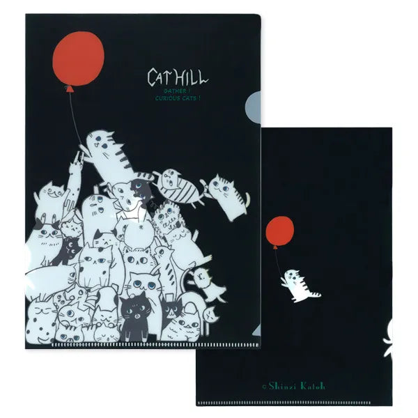Shinzi Katoh - Carpeta A5 Transparente - Cat Hill Black
