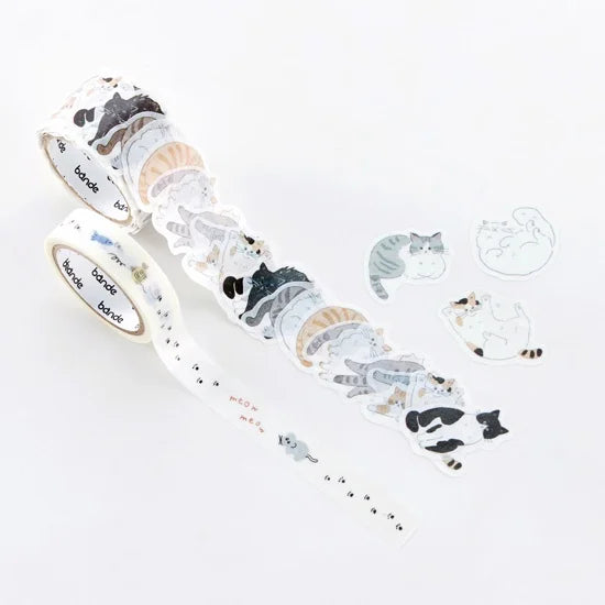 Bande - Pegatinas en rollo + washi - YuruNeko Sanpo