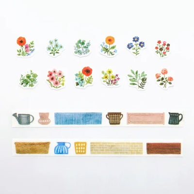 Bande - Pegatinas en rollo + washi - Flower Garden