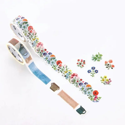 Bande - Pegatinas en rollo + washi - Flower Garden