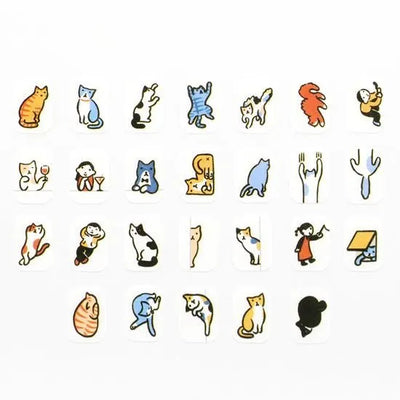 Bande - Pegatinas en rollo - People living in a notebook Cat all over