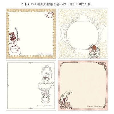 Shinzi Katoh - Bloc de Notas Cuadradas - Alice Mad Tea Party