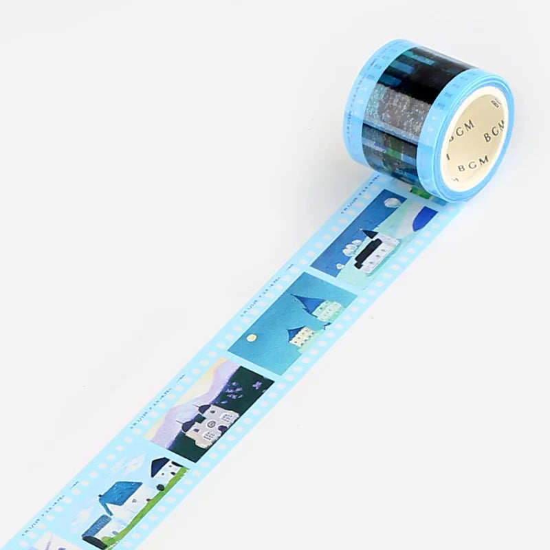 BGM - Washi Tape 30 mm - Negativo Azul
