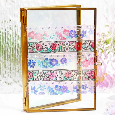 BGM - Washi Tape 20 mm Vidriera - Flores de ensueño